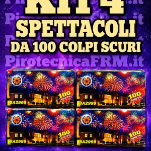 Kit 4 Batterie 100 Lanci Colpi Scuri